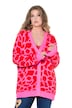 Rozepínací svetr, Regular střih, barevný leopardí vzor