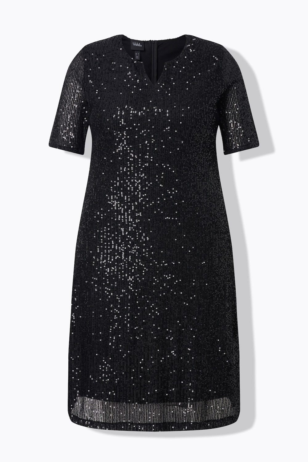 Stora storlekar Paljettklänning, Dam, svart, storlek: 54, Polyester, Ulla Popken