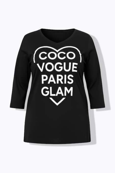 T-Shirt, A-Linie, Coco-Herz Motiv, 3/4-Ärmel