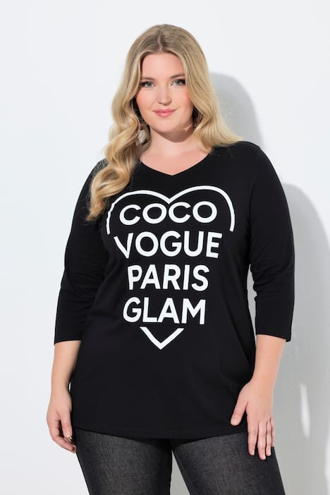 T-Shirt, A-Linie, Coco-Herz Motiv, 3/4-Ärmel