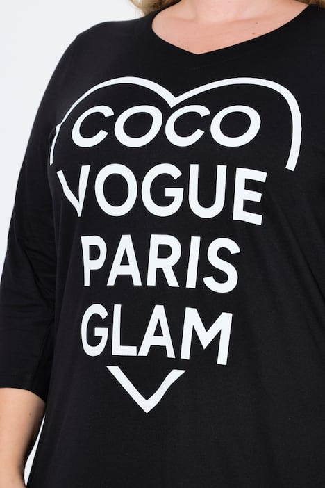 T-Shirt, A-Linie, Coco-Herz Motiv, 3/4-Ärmel