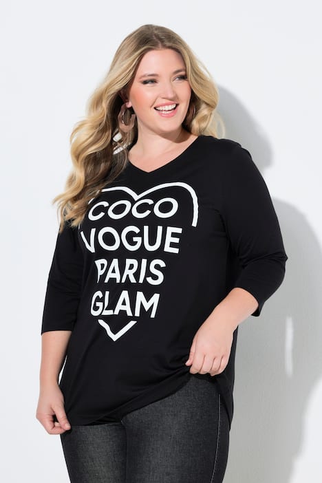 T-Shirt, A-Linie, Coco-Herz Motiv, 3/4-Ärmel