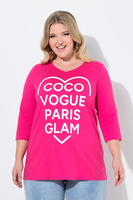 T-Shirt, A-Linie, Coco-Herz Motiv, 3/4-Ärmel