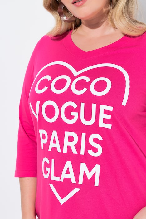 T-Shirt, A-Linie, Coco-Herz Motiv, 3/4-Ärmel