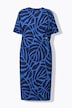Monstera Print Ring Detail Stretch Fit Dress