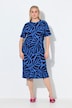Monstera Print Ring Detail Stretch Fit Dress