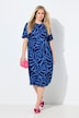 Monstera Print Ring Detail Stretch Fit Dress