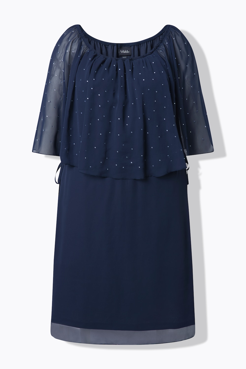 Stora storlekar Klänning, Dam, blå, storlek: 46/48, Polyester, Ulla Popken