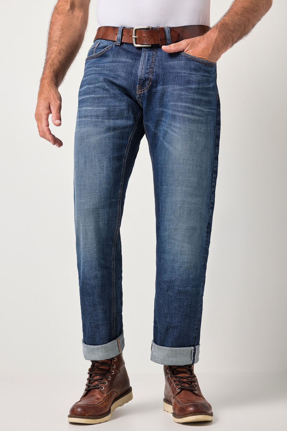 JP1880 Selvedge Denim-Jeans, Denim, FLEXNAMIC®, 5-Pocket, Loose Fit, bis 72