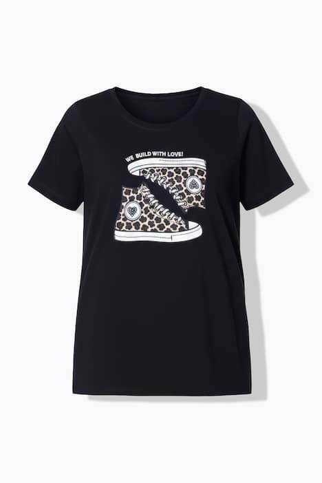 T-shirt manches courtes et motif chaussures de sport, coupe Comfort Fit