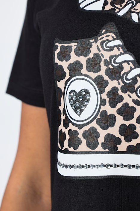 T-shirt manches courtes et motif chaussures de sport, coupe Comfort Fit