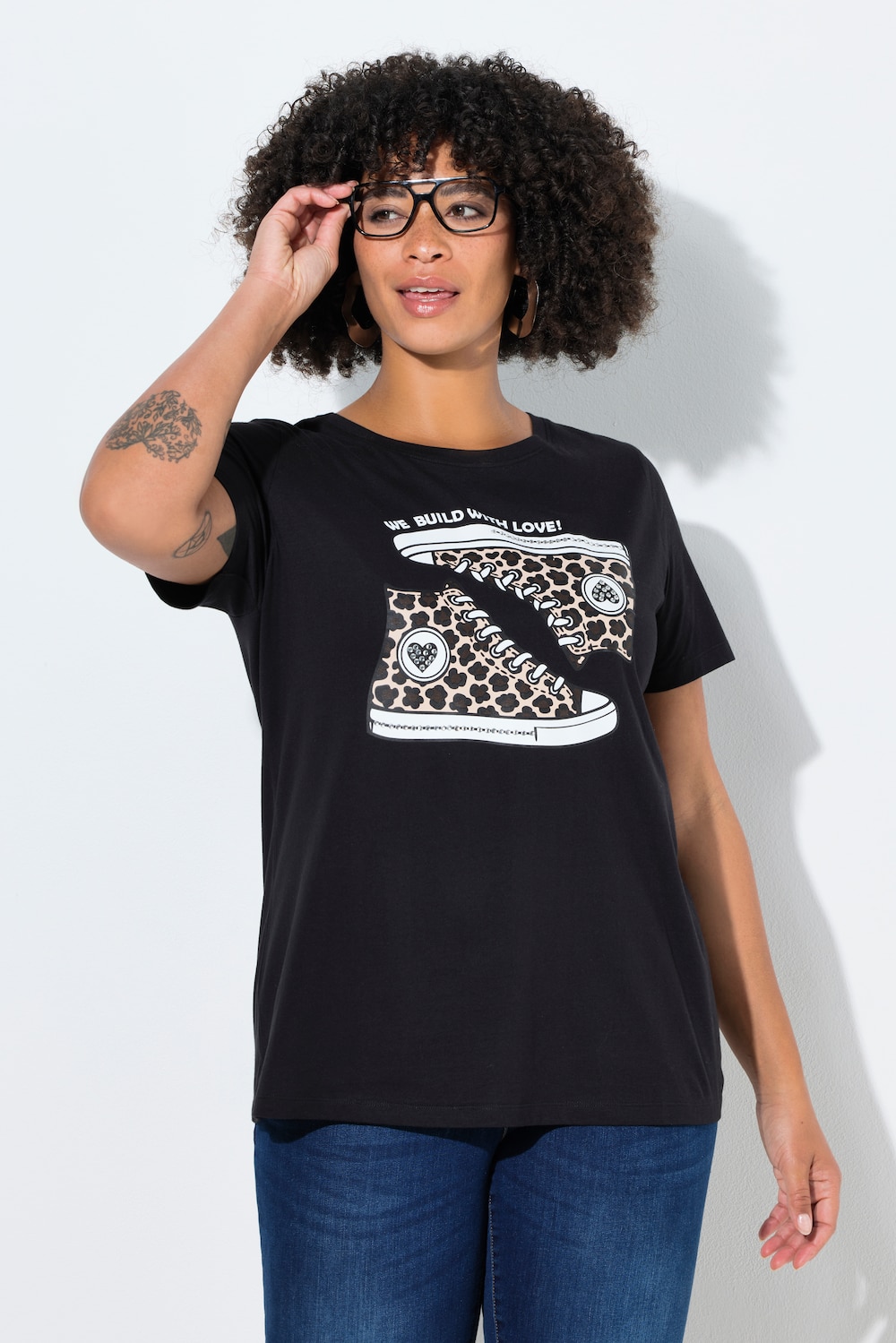 T-Shirt, Komfort Fit, Sneaker-Motiv, Halbarm