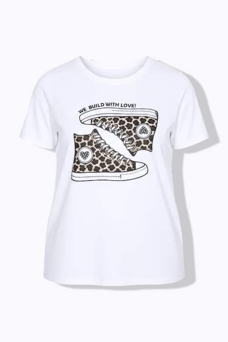 T-shirt manches courtes et motif chaussures de sport, coupe Comfort Fit