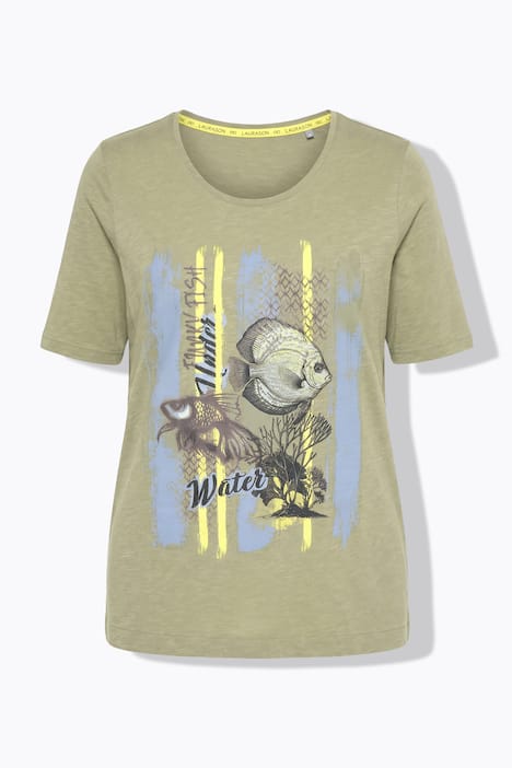 T-shirt con stampa, scollo a girocollo, mezze maniche e OEKO-TEX MIG