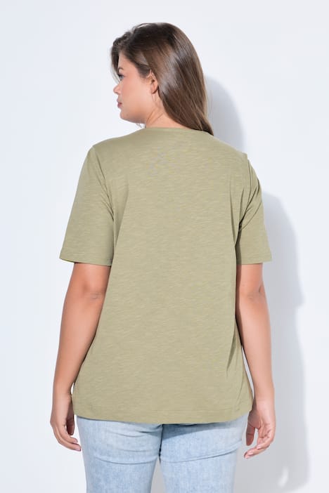 T-shirt con stampa, scollo a girocollo, mezze maniche e OEKO-TEX MIG