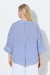 Bluse, Streifen, Oversized, V-Ausschnitt, 3/4-Arm