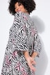 Kleid, Zebramuster mit Neondruck, 3/4-Ärmel, Volants