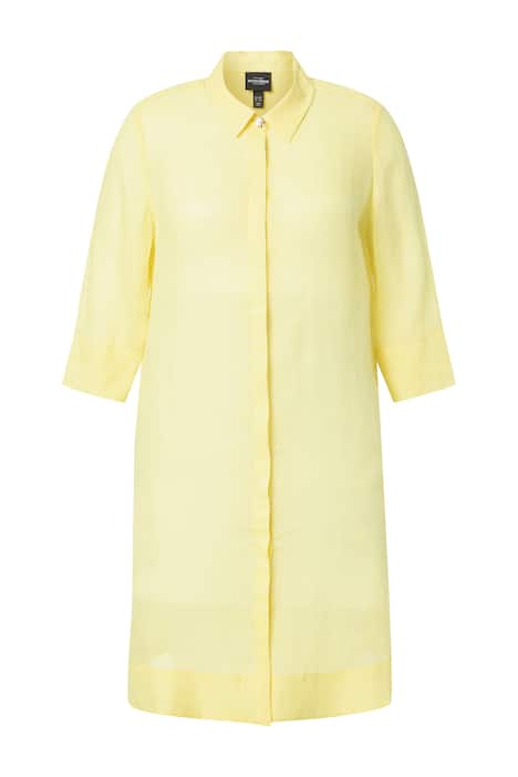 Dlouhá halenka, ramie, košilový límec, 3/4 rukávy