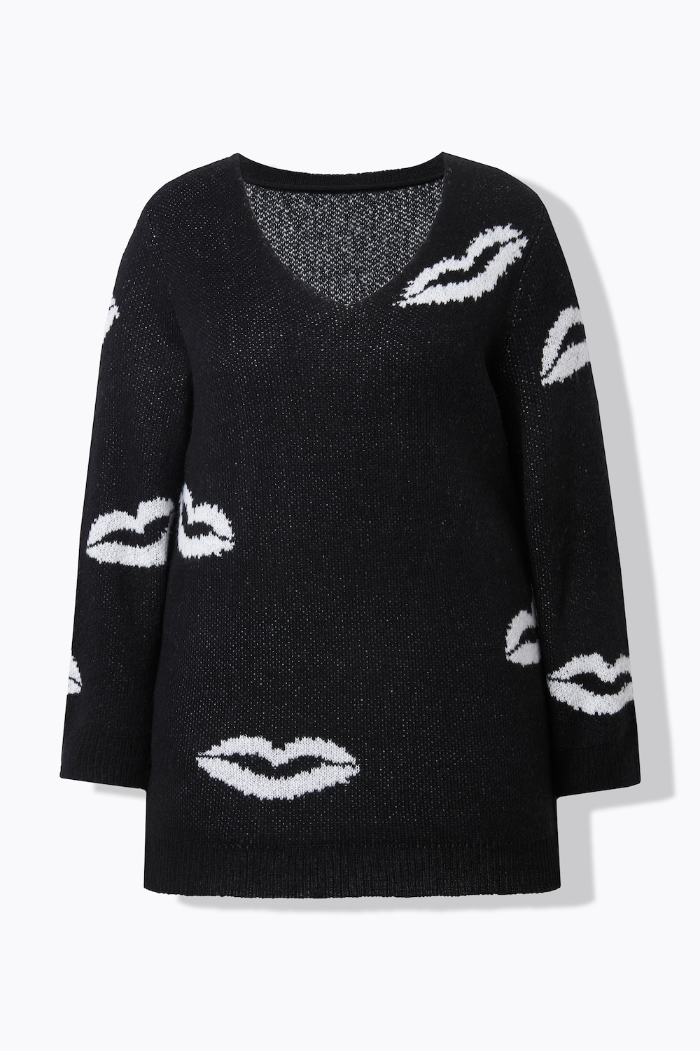 Stora storlekar Tröja, Dam, svart, storlek: 42/44, Syntetfibrer, Mia Moda