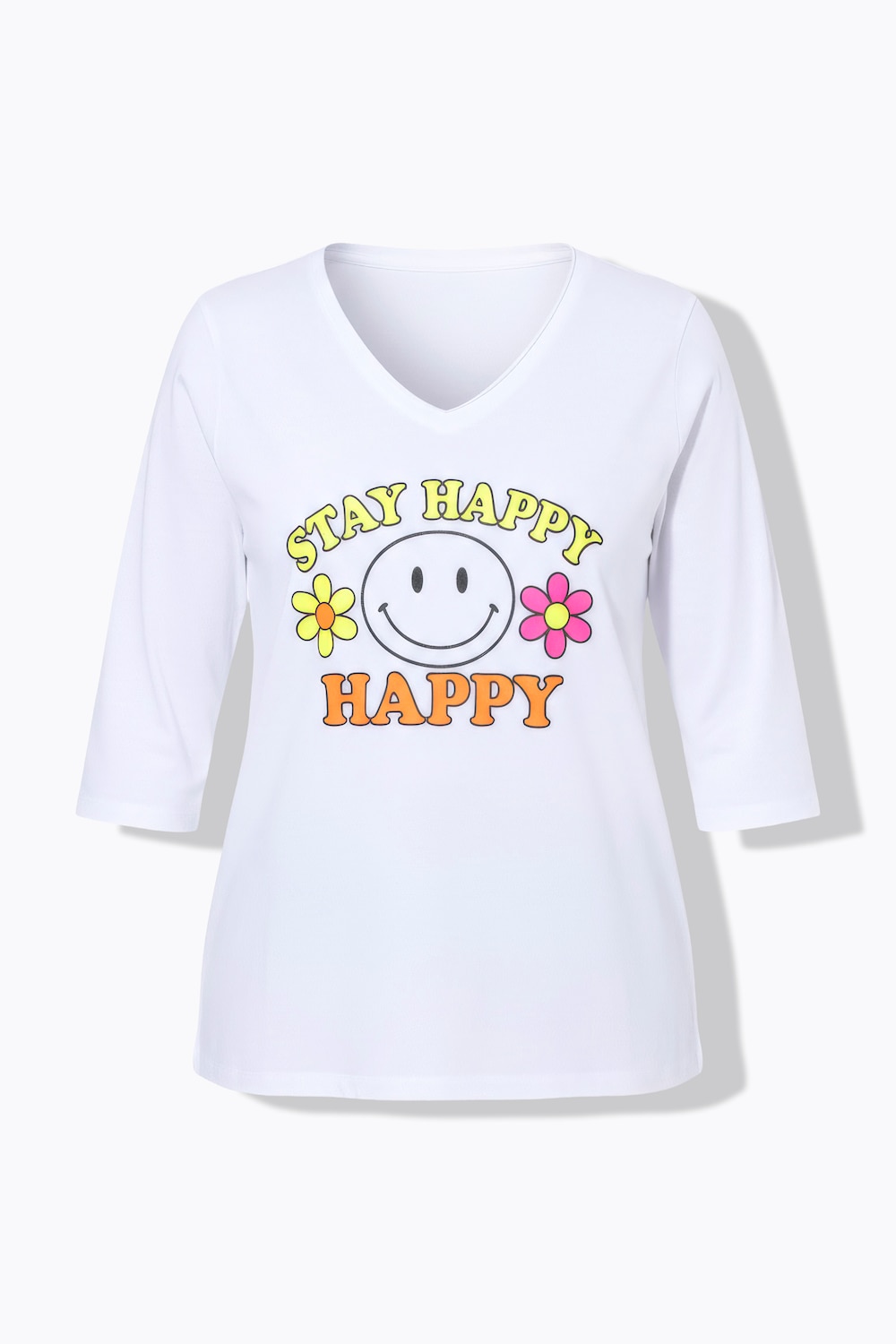 Stora storlekar T-shirt, Dam, vit, storlek: 50, Bomull, Angel of Style