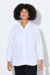 Musselin-Bluse, oversized, Sternen-Stickerei