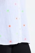 Musselin-Bluse, oversized, Sternen-Stickerei