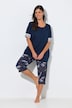 Pyjama, Rundhals, Halbarm, 3/4-Hose, Taschen