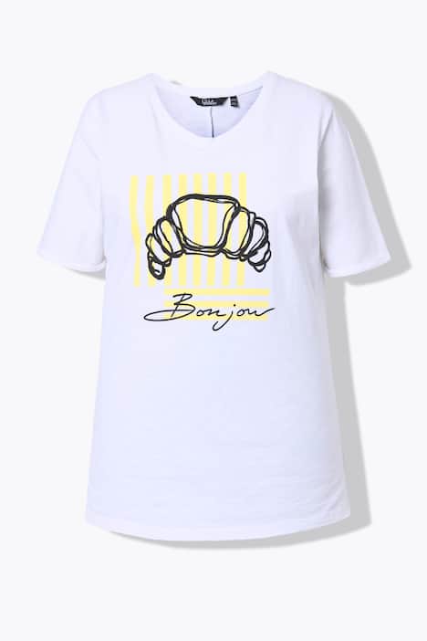 T-skjorte, Croissant, oversized, rund hals, halve ermer