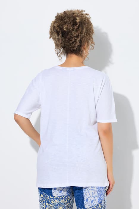 T-skjorte, Croissant, oversized, rund hals, halve ermer