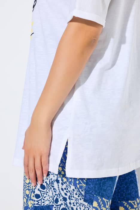 T-skjorte, Croissant, oversized, rund hals, halve ermer