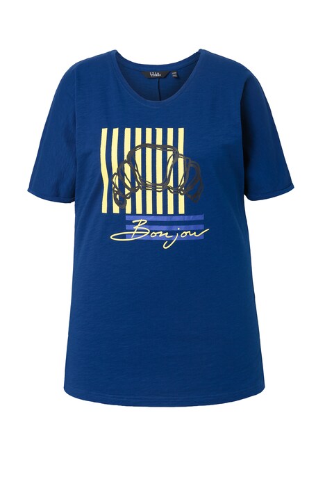 Tričko, Croissant, volný střih, kulatý výstřih, polodlouhý rukáv