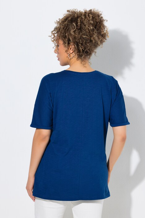 T-skjorte, Croissant, oversized, rund hals, halve ermer