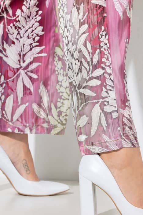 Hose, Blüten, weites, gerades Bein, Elastikbund