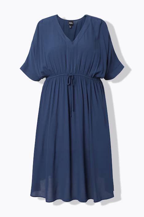 Maxikleid, A-Linie, V-Ausschnitt, Halbarm