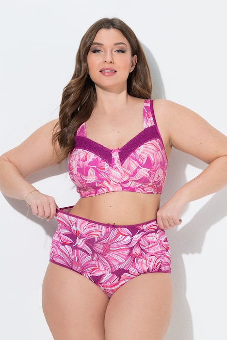 Slips maxi, 3 unidades, estampado floral/color liso