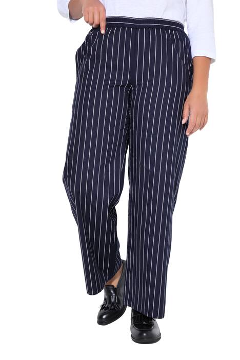 Kalhoty, široké nohavice, vysoký pas, elegantními pruhy