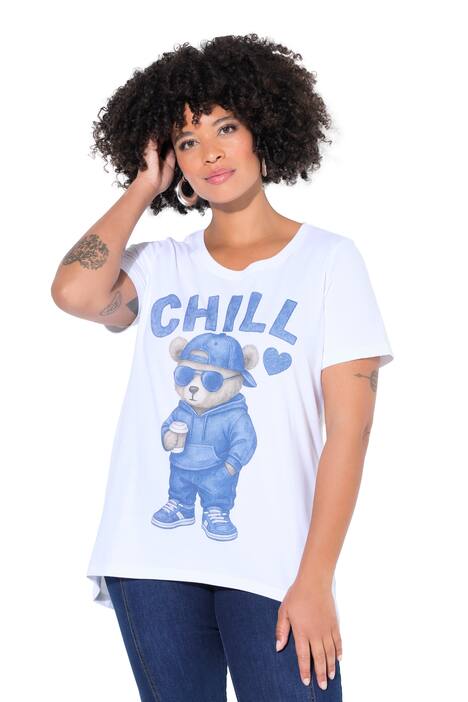 Tričko, teddy motiv, lem vzadu delší