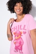 T-Shirt, Teddy-Motiv, Saum hinten länger