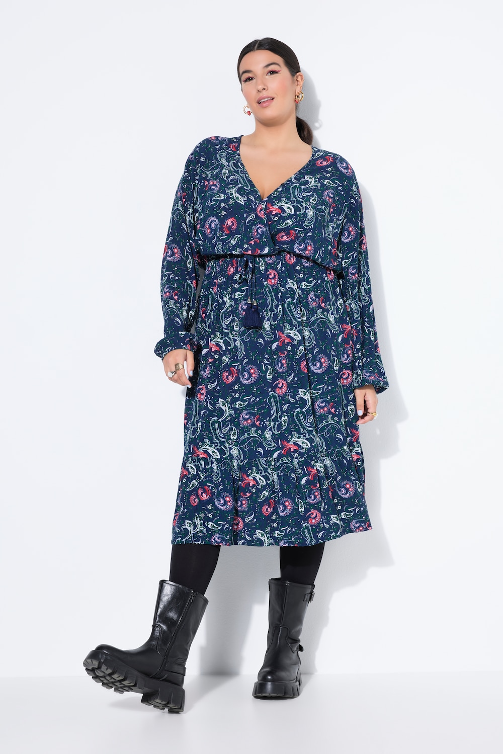 Thumbnail - Große Größen Maxikleid, Damen, blau, Größe: 54/56, Viskose, Studio Untold