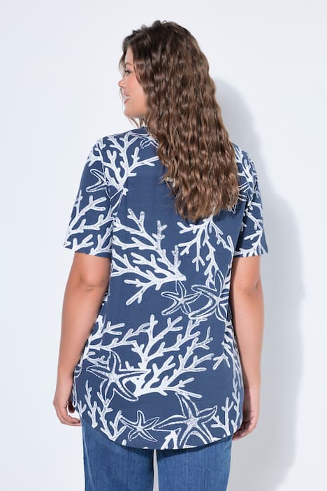 T-shirt, 1/2 Arm , Alloverprint, OEKO-TEX