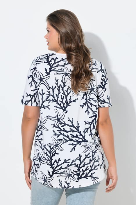 T-shirt, korte mouwen, all-over print, OEKO-TEX