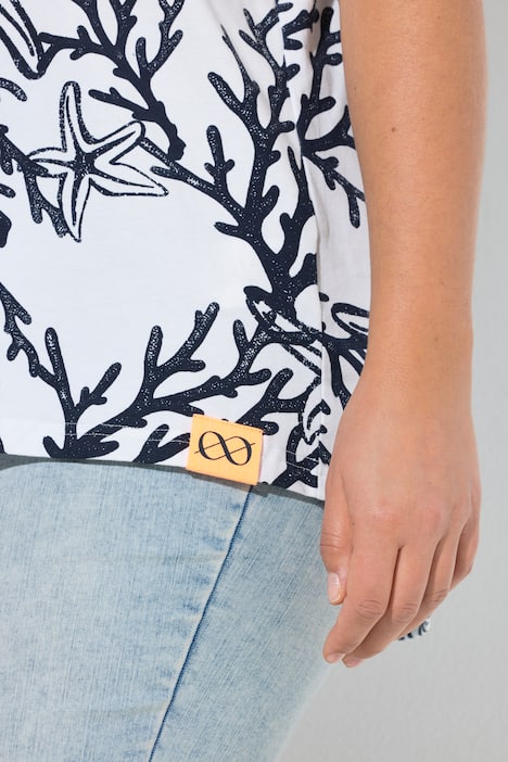 T-shirt, korte mouwen, all-over print, OEKO-TEX