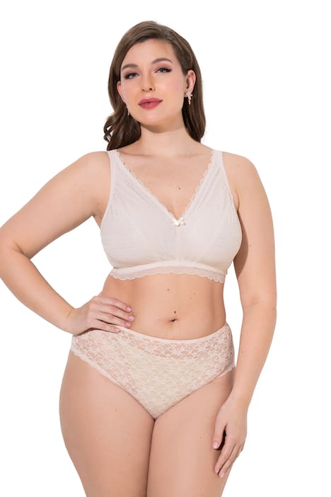 Braletka TruYou, bez kostic, krajková, síťovaná podšívka, košíčky B–F