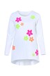 Tričko, dlouhé rukávy, A střih, neonové froté květy
