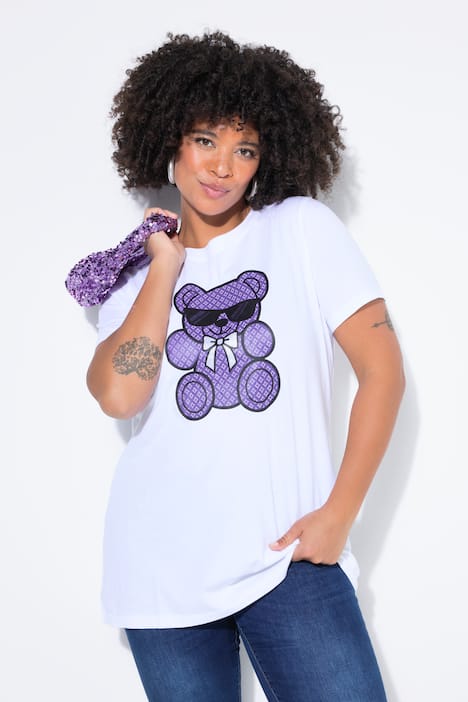 T-shirt, Teddy-motief, korte mouw