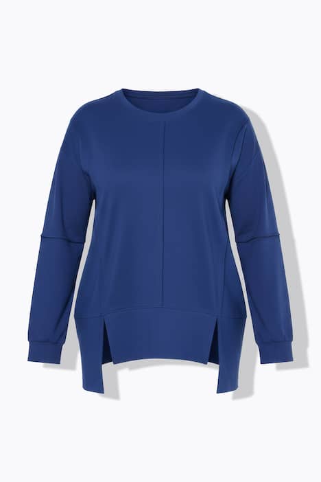 Sweat-shirt avec découpe à la base et coutures fantaisie, coupe Loose Fit