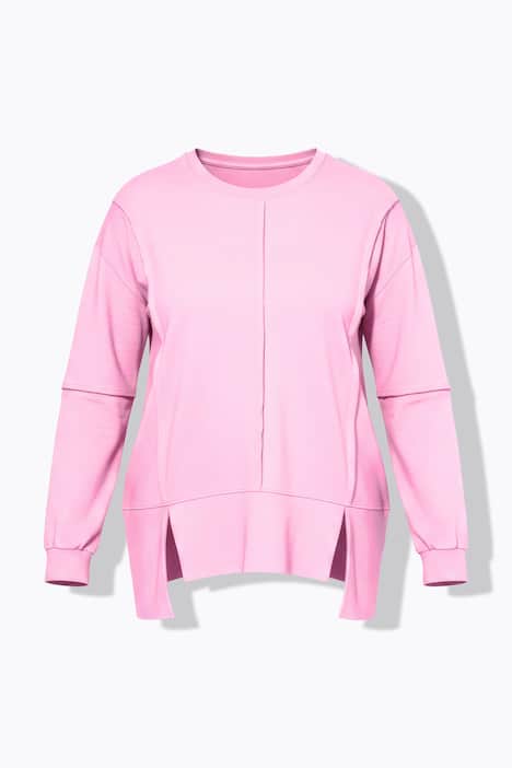 Sweat-shirt avec découpe à la base et coutures fantaisie, coupe Loose Fit