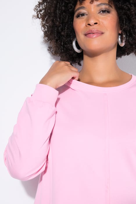 Sweat-shirt avec découpe à la base et coutures fantaisie, coupe Loose Fit