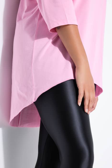 Długa koszulka, oversize, motyw „No.1” z ozdobnych kamyczków