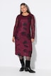 Maxikleid, Slim Shape, Mesh mit Motiv, Langarm